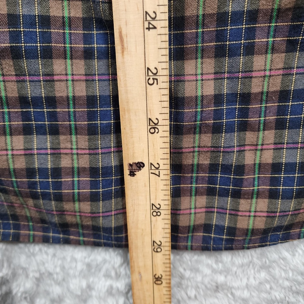 VINTAGE Ralph Lauren Shirt Mens Large Tartan Plaid Long Sleeve Classic Fit 90s - Picture 9 of 10